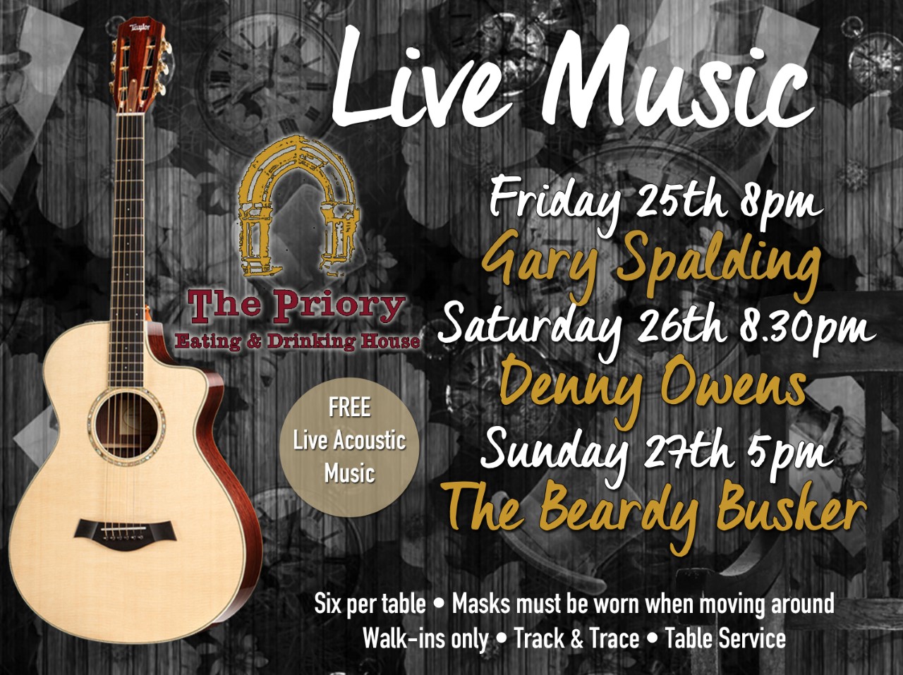 Live Music EVERY FRIDAY, SATURDAY and SUNDAY